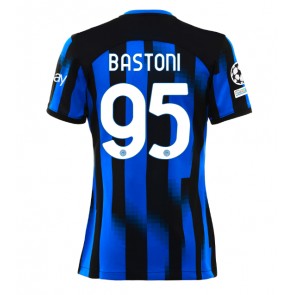 Inter Milan Alessandro Bastoni #95 Replika Hjemmebanetrøje Dame 2023-24 Kortærmet